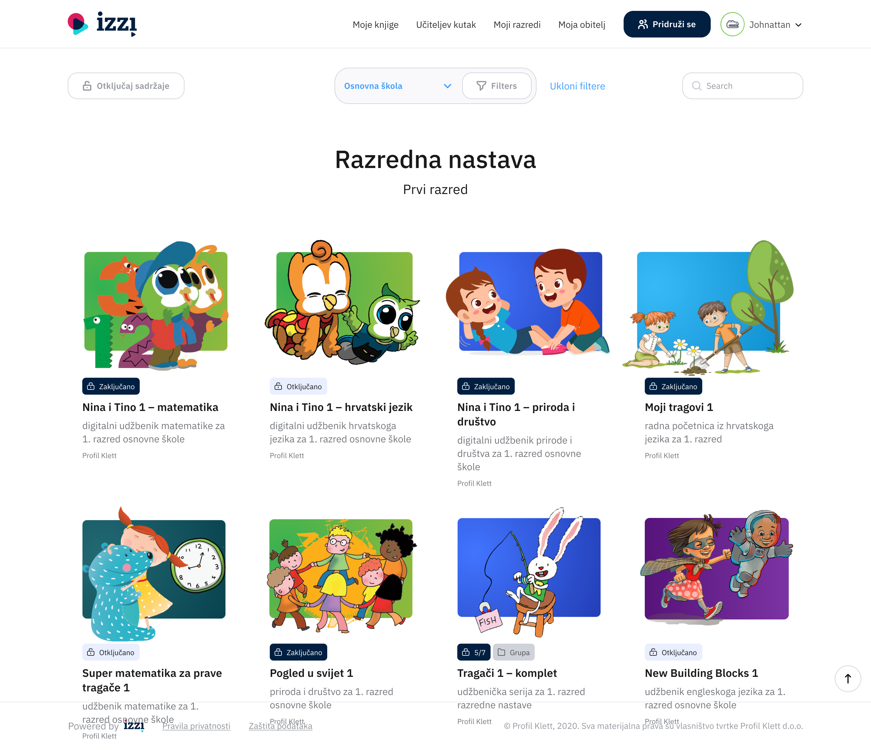The Bookshelf library — a vertically scrolling shelf of learning materials