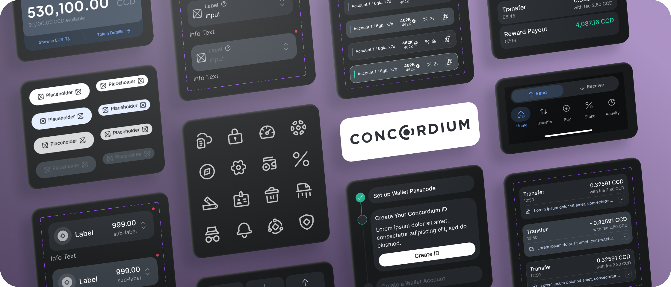 CCD Design System — one file across mobile wallet, browser extension, and Concordium ID