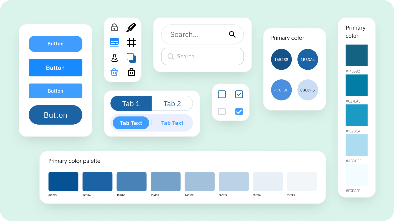 Audit of duplicated components and overlapping colour ramps across product files