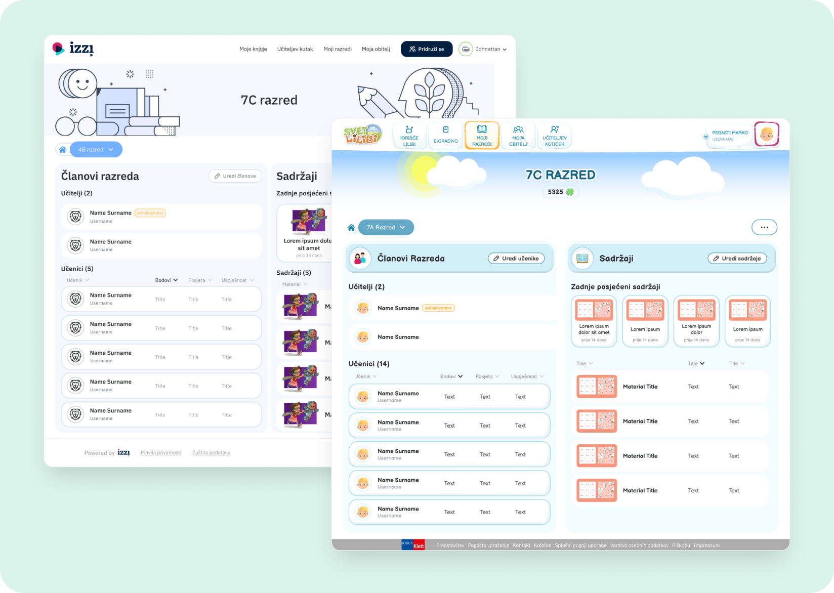 Bookshelf and Playground side by side — different components, same tokens